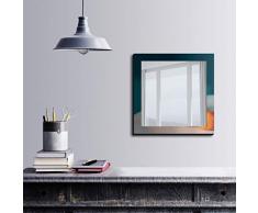 Bonamaison DÃ©coration Murale Impression sur Miroir EncadrÃ© sur Toile, Dimensions: 50 x 50 Cm - ConÃ§u et fabriquÃ© en Turquie