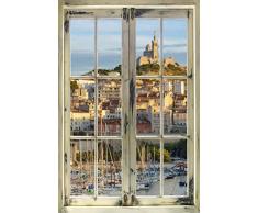 Scenolia Tableau Verre Acrylique Un Regard sur Marseille 60 x 90 cm | Décoration Murale Design Fait en France