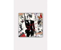 Bonamaison Horloge Murale en MDF, Multicolore, 30 x 30 cm