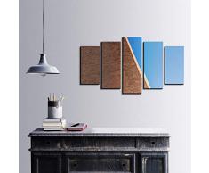 Bonamaison DÃ©coration Murale Ensemble de 5 Impression sur Toile, Dimensions: 100 x 60 Cm - ConÃ§u et fabriquÃ© en Turquie