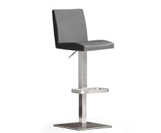 Robas Lund Barstuhl Lo.PES Tabouret de Bar, Acier Inoxydable, Gris, 52 x 40 x 110