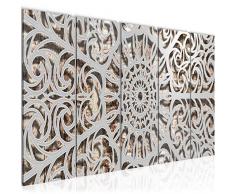 Tableau decoration murale Mandala 150 x 60 cm - XXL Impression sur Toile Salon Appartment 5 Parties - prêt à accrocher - 506156a