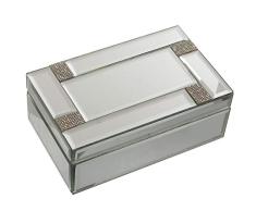 DRW Boîte à Bijoux rectangulaire en Miroir 21 x 13 x 8,5 cm