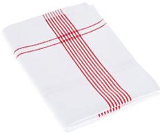 Lasa Home Torchon de Cuisine, nid dabeille, en 5070, Couleur Rouge, Coton, 50x70x1 cm