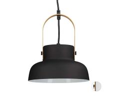 Relaxdays 10024678_46 Lampe suspension, Ã suspendre, style scandinave, rabattable, vintage, E27, noire, fer, 1 Ã©lÃ©ment