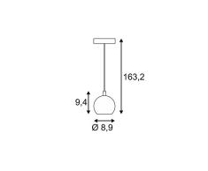 SLV Suspension LIGHT EYE 90 | Plafonnier LED Variable, Suspension, Suspension pour Salon, Bar, Salle Ã Manger| Lampe de Plafond Ronde, Design Boule (Acier, source GU10, EEC E-A++, Ã9cm)