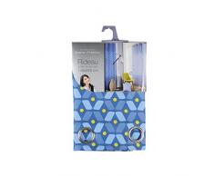 douceur dintérieur rideau a oeillets 140x260 cm polyester jodie bleu