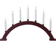 Star 219-41 Bougeoir de fenÃªtre, Bois/, Rouge, 6.3 x 4.0 x 0.6 cm