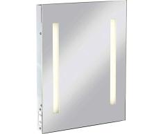 Knightsbridge IP44 Miroir rectangulaire avec prise rasoir double tension