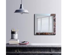 Bonamaison DÃ©coration Murale Impression sur Miroir EncadrÃ© sur Toile, Dimensions: 50 x 50 Cm - ConÃ§u et fabriquÃ© en Turquie