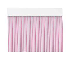 MercuryTextil P69 Rideau de Porte PVC 210 x 90 cm Transparent + Fil Rose
