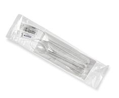 GUILLIN - SERVIPACK SETC6 CARTON DE 250 Set de 6 Pièces Couvert, Plastique, Transparent, 25 x 6 x 2 cm