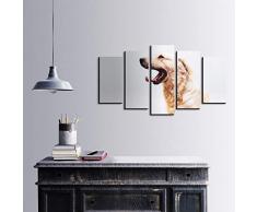 Bonamaison Décoration Murale Ensemble de 5 Impression sur Toile, Dimensions: 100 x 60 Cm - Conçu et fabriqué en Turquie