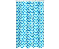 Spirella Textil-Duschvorhang BLUEWAVE Blue 180x200 cm Rideau de Douche, Polyester, Bleu, 200x180 cm