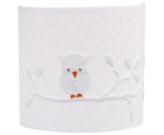Taftan Applique murale circulaire Hibou blanc - Blanc