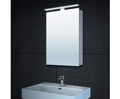 Lux-aqua en Aluminium LED Ã©clairage dinvitÃ© Armoire Miroir de WC (40Â x 60Â cm) mc4601