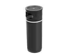 Giganplast Poubelle Cendrier en Plastique Noir/blanc