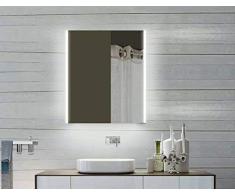 Lux-aqua LLC60X70 Armoire de Salle de Bain Design avec Cadre en Aluminium 60 x 70 cm