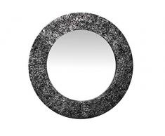 BadalArt DM Miroir Peint Noir Argent 60 diamÃ¨tres