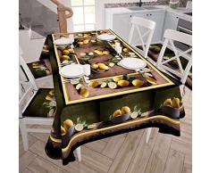 PETTI Artigiani Italiani Nappe Anti-Taches pour Table de Cuisine 140x240 cm Limoni