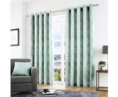 Curtina Rideaux à œillets doublés, 100% Polyester, Bleu Canard, 167,6 cm de Large x 137,2 cm de Hauteur (168 x 137 cm)