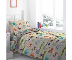 Catherine Lansfield Animal Kingdom Parure de draps 280x230x1 cm Multicolore