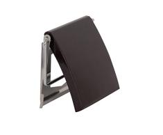 MSV 140408 Porte Rouleau Papier WC Noir Mat et INOX, MDF
