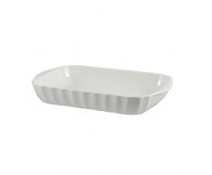 la Porcellana Pieve Plat de Cuisson rectangulaire cm 36 x 24 dans Une boîte Cadeau, Blanc