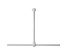 Sealskin 276668610Â Support Plafond pour Tringle de Rideau de Douche, diamÃ¨tre 28Â mm, Aluminium, Blanc, 60Â x 2,8Â x 2,8Â cm