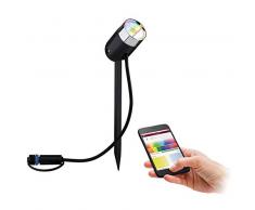 Paulmann 94283 Luminaire dextÃ©rieur LED Plug & Shine ZigBee Spot Pike RGBW incl. 1x4,5Â watts gradable IP44 Anthracite Ãclairage de jardin plastique Blanc chaud 3000Â K