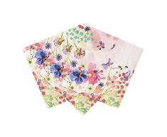 Talking Tables BG-CNAPKIN Lot de 20 serviettes de table pour cocktail Motif fleurs Multicolore