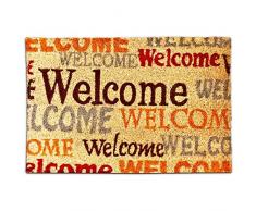 Helloshop26 Paillasson Tapis Porte dEntrÃ©e Essuie-Pieds Fibres SynthÃ©tiques, Or, 40x60x20 cm