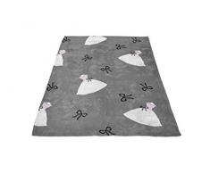 Soleil docre Anais Plaid, Polyester, Gris, 110x170 cm