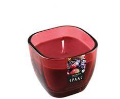 Spaas Bougie parfumÃ©e en Verre carrÃ©, Cire de Paraffine, vin Rouge, L 83 mm x H 72 mm
