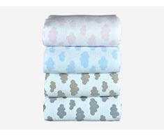 MI CASA Mi Couvre-lit Clouds 200, Beige (lit 105 cm), 200 cm