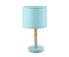 Dcasa Lampe de Table sur Pied en Bois pour dÃ©coration dintÃ©rieur Unisexe Adulte, Bleu (Bleu), Unique