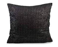 GÃ¶zze Coussin dÃ©coratif en Polyester Noir 50 x 50 cm