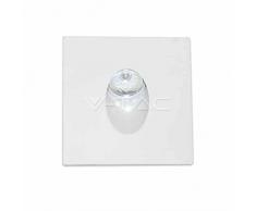 V-TAC Spot encastrable carré, 3 W, Blanc Chaud, 3000 K