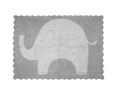 Aratextil Elefantito Tapis Enfant, Coton, Gris, 120Â x 160Â cm