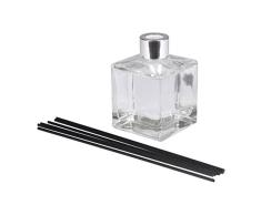 HOMEA 6DIF102PJ Diffuseur de Parfum CarrÃ© Verre Blanc 9 x 7 x 22,5 cm