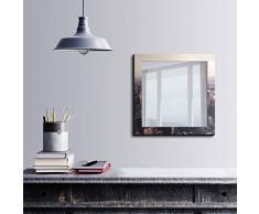 Bonamaison DÃ©coration Murale Impression sur Miroir EncadrÃ© sur Toile, Dimensions: 50 x 50 Cm - ConÃ§u et fabriquÃ© en Turquie