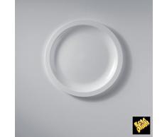 Assiette à Dessert Ronde Collection, en Plastique, Blanc, Lot de 50