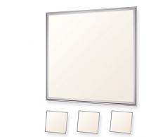 3x LEDVero 60x60 Panneau Ultraslim de LED dimmable - 36W, 3000lm, 3000K Plafonnier encastrÃ© avec clips de montage et transformateur EMV2016 dimmable - blanc chaud