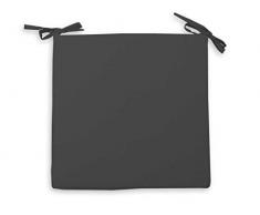 Soleil docre Dessus de Chaise Alix Anthracite, Polyester, Gris, 40x40x3 cm