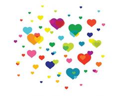 Wallcandy Arts Sticker Mural Motif cÅurs chevauchement et murals