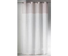 Homemaison 806409 Voilage effet 2 Tons Etamine/Polyester Rose 1 x 140 cm