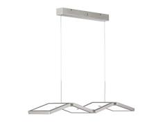 WOFI Lampe dintÃ©rieur, salon, pendulaire, suspension, lampe suspendue, lampe suspendue, nickel, intensitÃ© variable, moderne, plastique 45 W mat