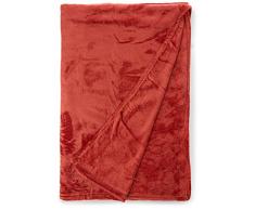 Comptoir du Linge Plaid Microfibre, Polyester, Rose Pastel, 200x150 cm