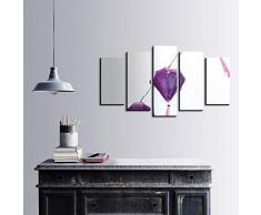 Bonamaison Décoration Murale Ensemble de 5 Impression sur Toile, Dimensions: 100 x 60 Cm - Conçu et fabriqué en Turquie