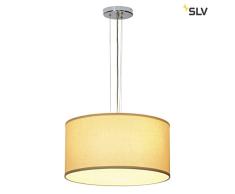 SLV Suspension SOPRANA PD-5 Acier | Abat Jour Textile Beige | E - A+